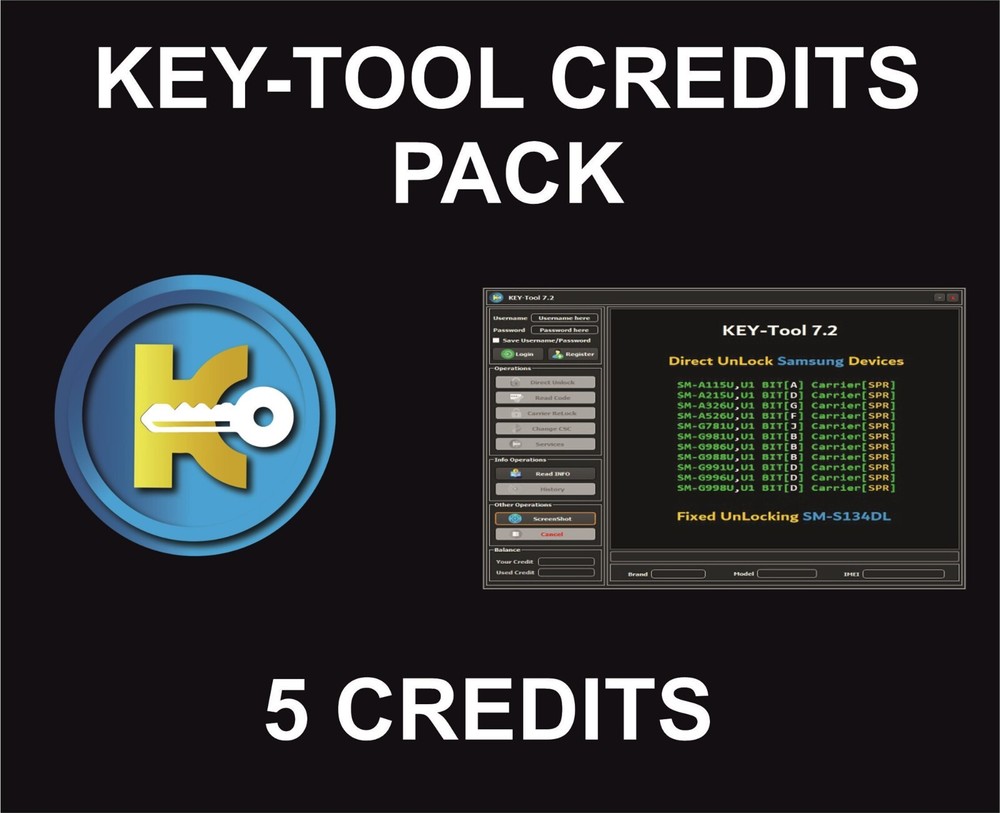 Key Tool, Credit Pack, 5 Credits
