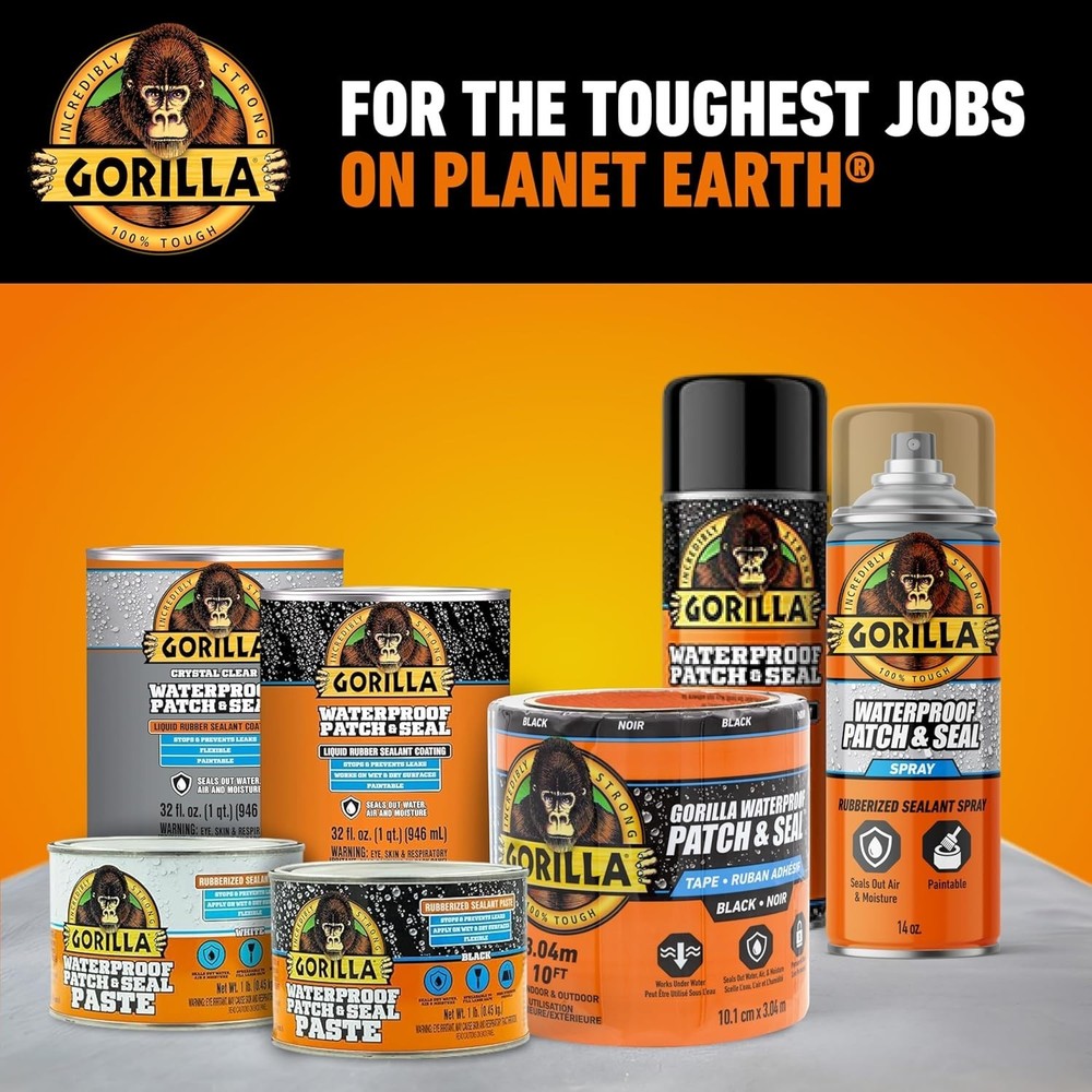 Waterproof Patch & Seal Tape - Black, 2 Pack