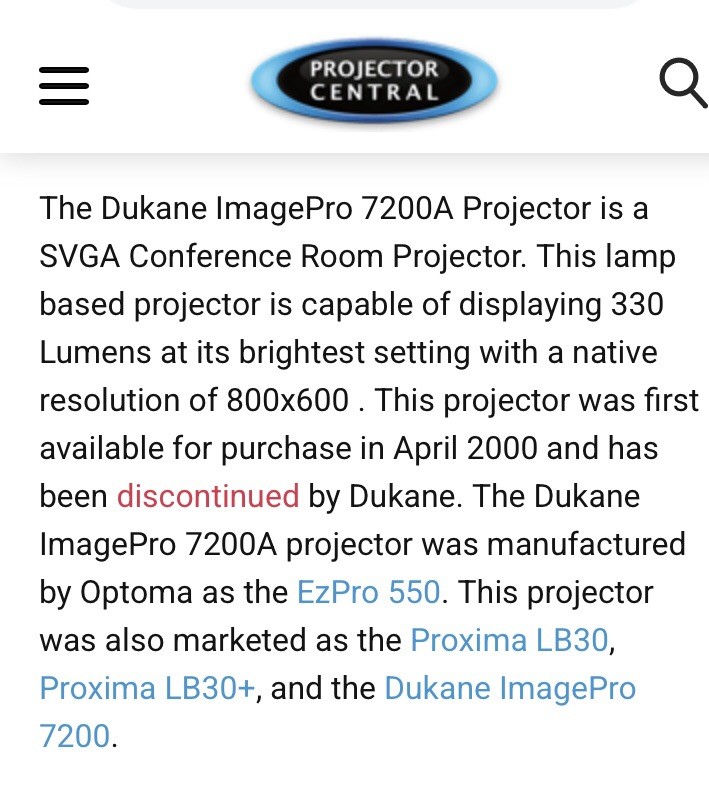 Vintage Y2K DUKANE IMAGE PRO 7200 PLUS PROJECTOR Case And Extras WORKING
