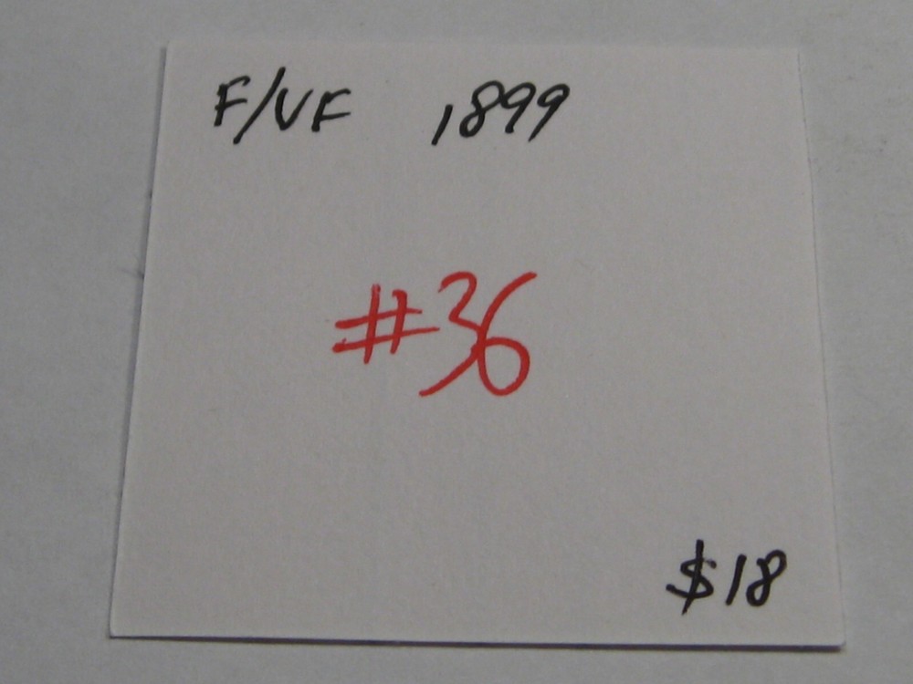 F/VF 1899 Five Cent 5¢ CANADA. #36