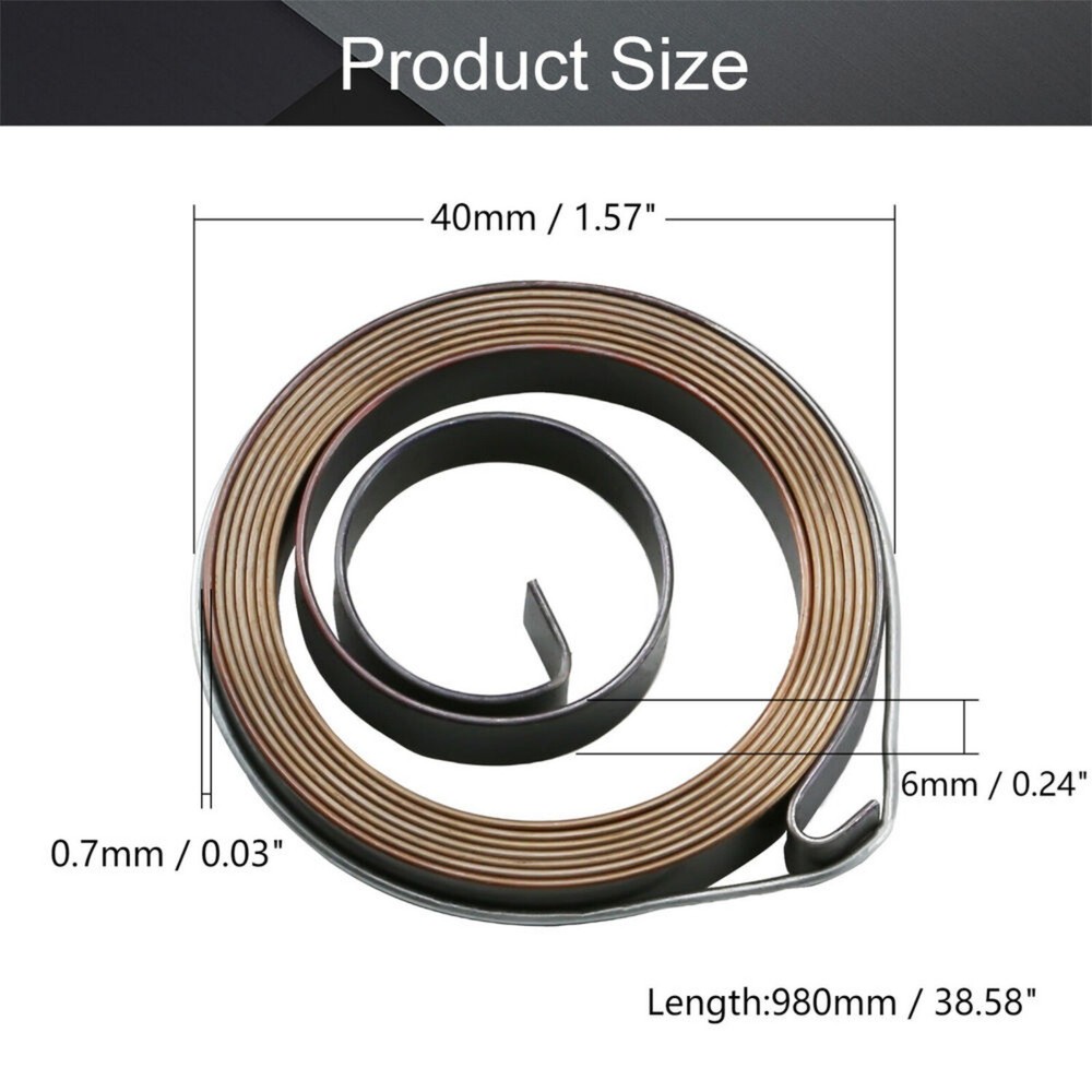 2X Drill Press Quill Feed Return Coil Spring Assembly 6-12mm Width Spring Steel