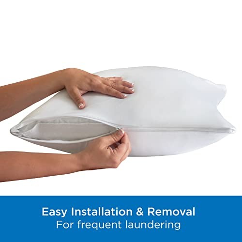 Set of 2 AllerEase Pillow Protectors - Moisture Wicking, Standard/Queen 2.0