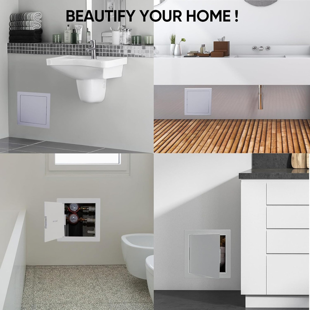 Access Panel for Drywall, 6 X 9 Inch ABS Plastic Wall Hole Cover Access Doors, E