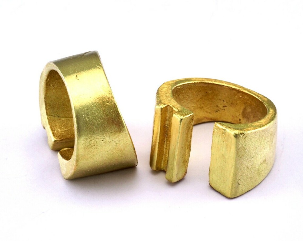 Adjustable raw brass (17.5mm 7US inner size) 2976