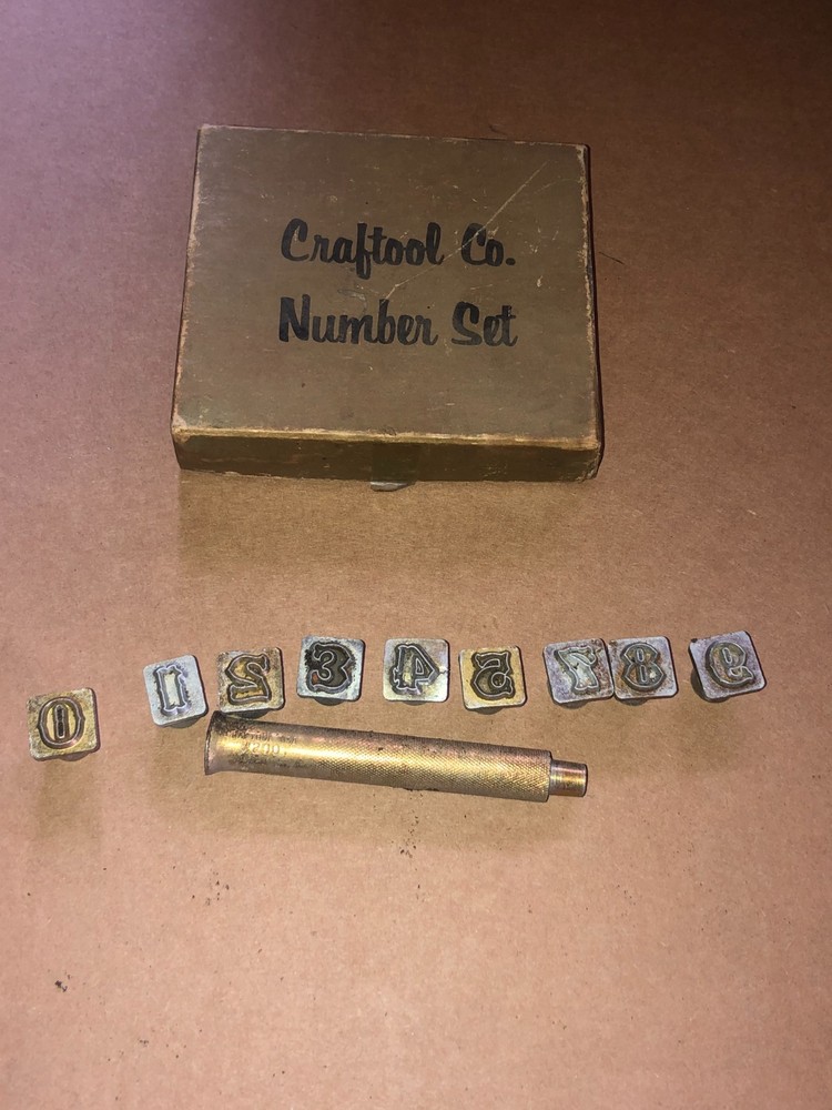 CRAFTOOL CO LEATHER NUMBER STAMP SET 1/2"