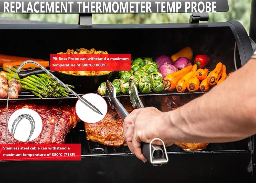 Durable 2-Pack Meat Probes for Pit Boss Grill - Effortless Grilling Precision