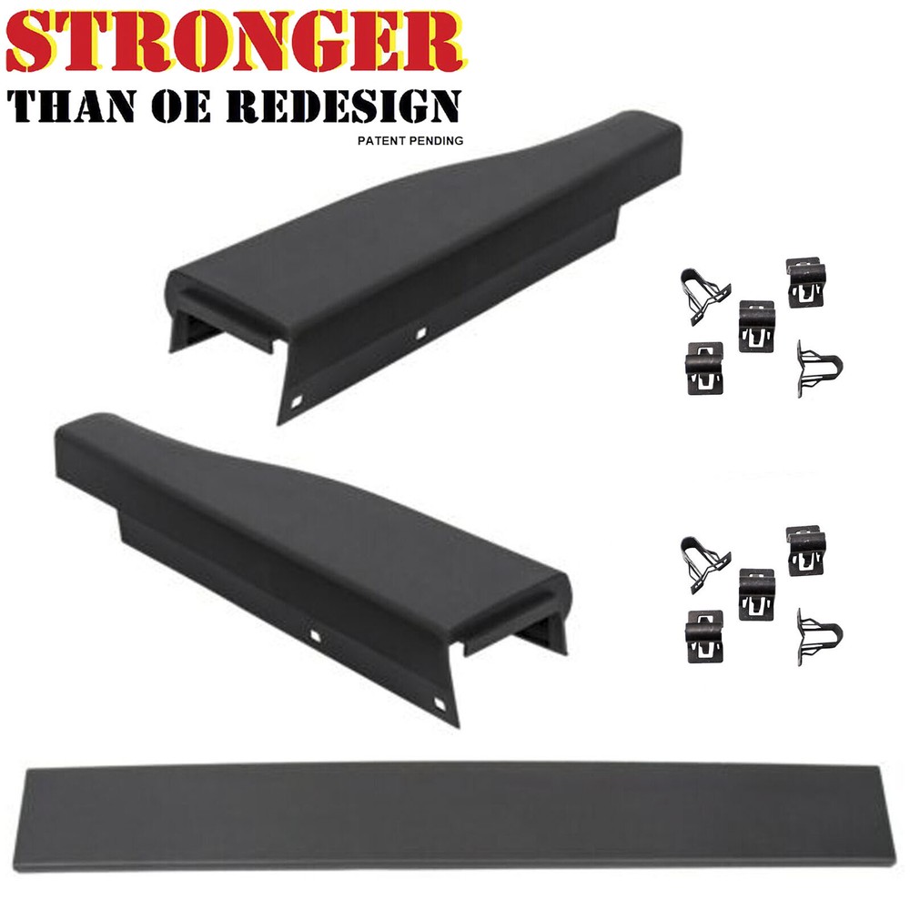 UPGRADED Tailgate Flex Step Pad & End Molding Cap 3pcs For Ford Super Duty 08-16