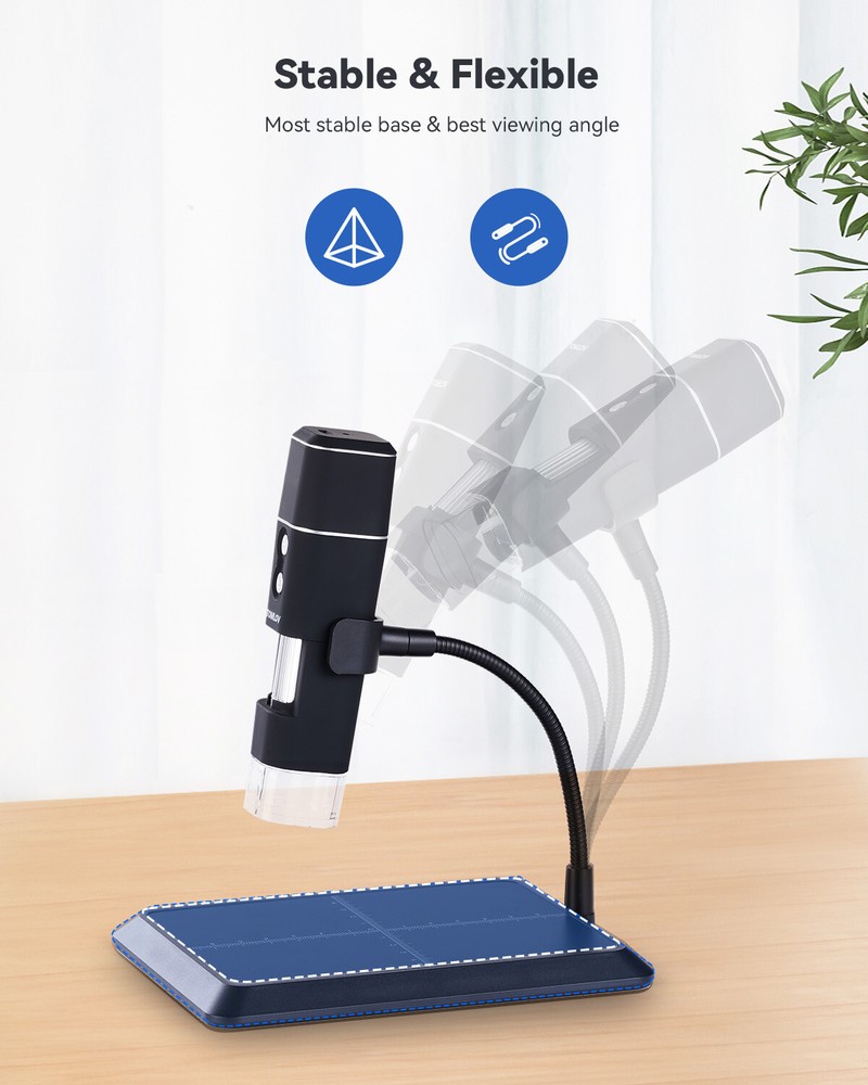 TOMLOV Digital Microscope 1000X Magnification Wifi Coin Microscope for Collector