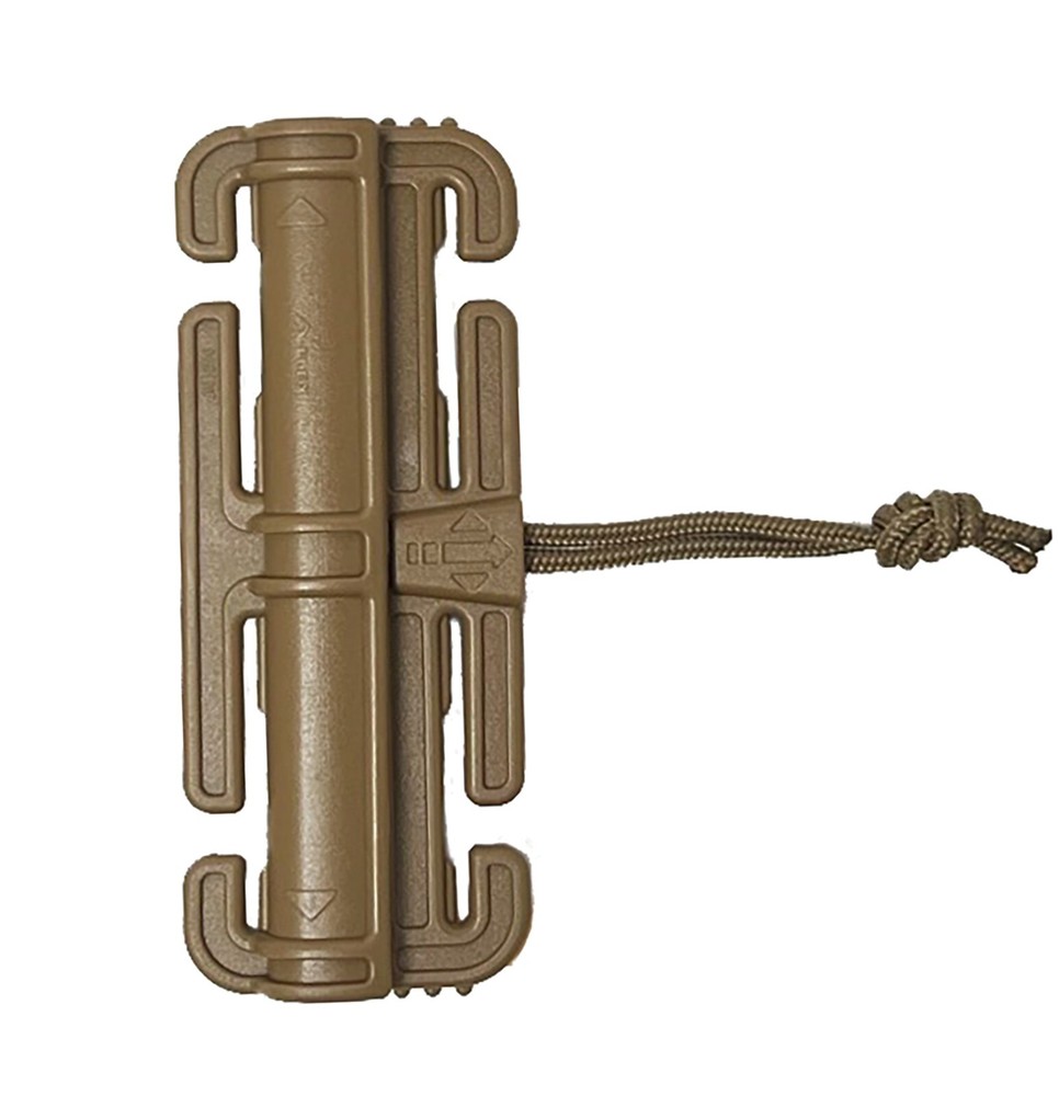 Duraflex Quick Attach Split Bar Quick Release Buckle Tubes - Double Slot Coyote