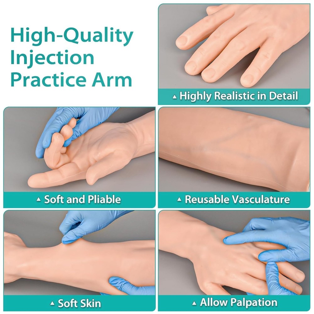 Intravenous Practice Arm with 30 Injection Points for Enhanced Medical Training