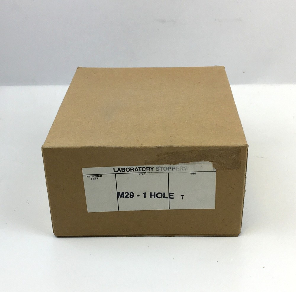 one-hole laboratory rubber stopper,black, size 7