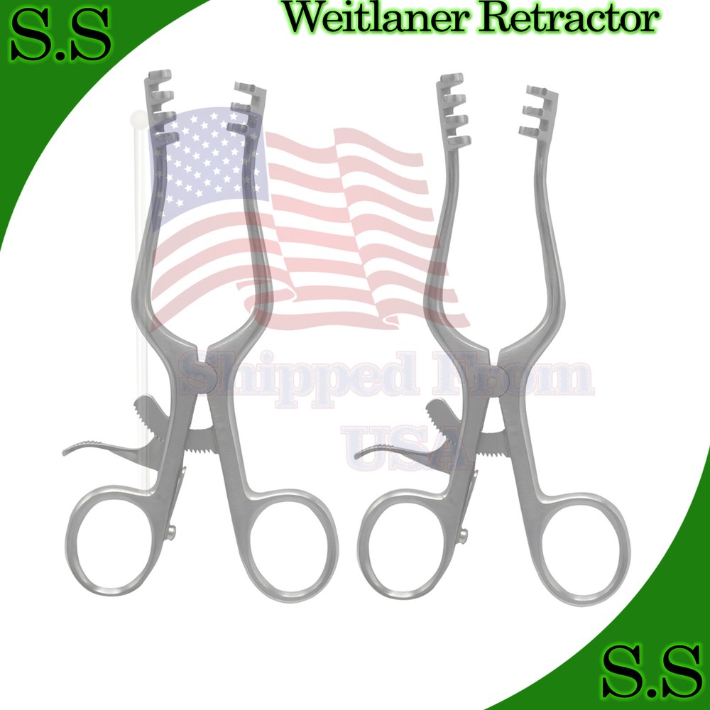 2 WEITLANER RETRACTOR 6.5" 5.5" BL SURGICAL INSTRUMENTS