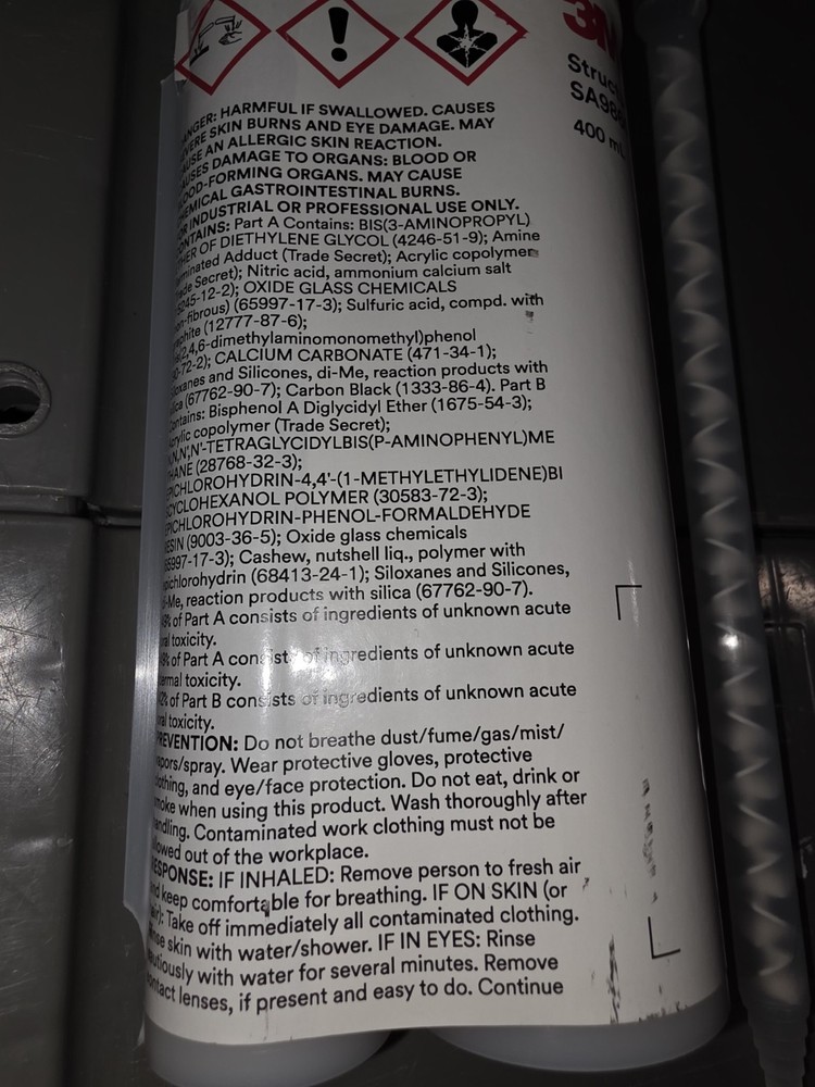 3m structural adhesive 400ml SA9860 b/a