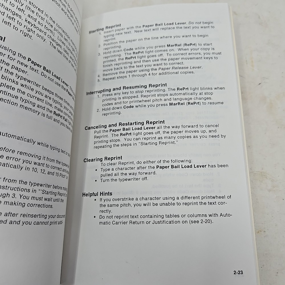 IBM 6783 WHEELWRITER 10 SERIES II TYPEWRITER Operators Guide