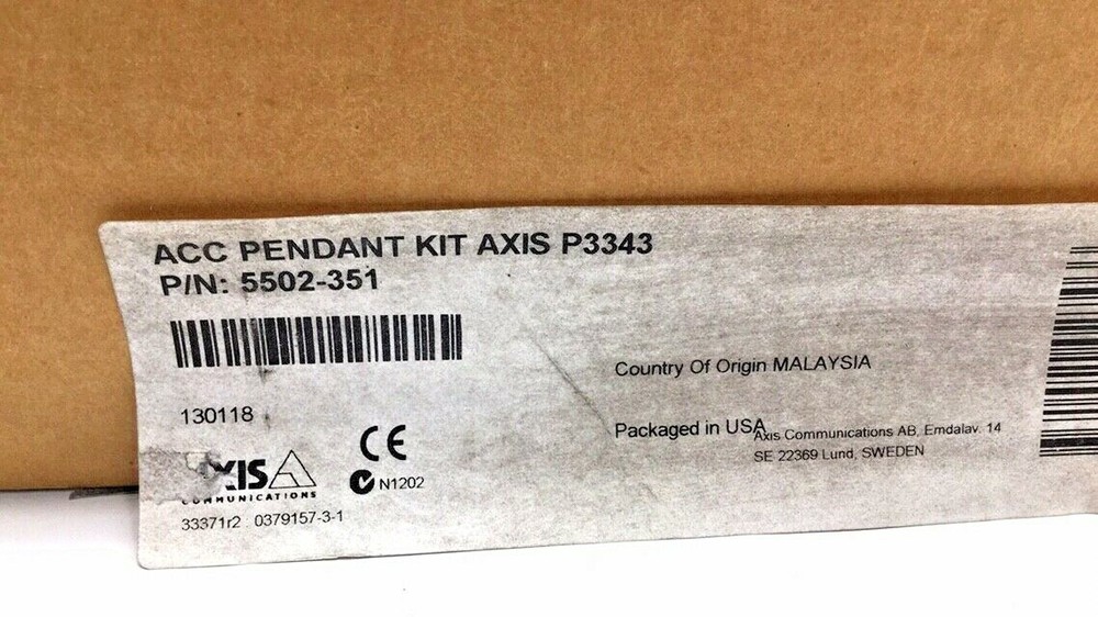 Axis 5502-351 Pendant Kit P3343 P33 Network Camera Series