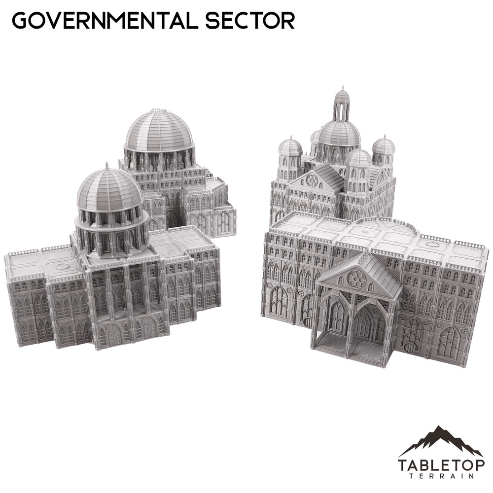 Governmental Sector 8mm Scale Building Pack - 6mm Tabletop Wargaming