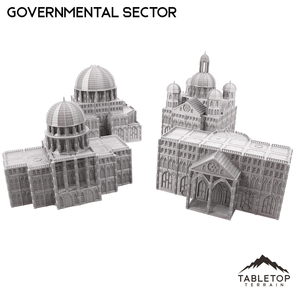 Governmental Sector 8mm Scale Building Pack - 6mm Tabletop Wargaming