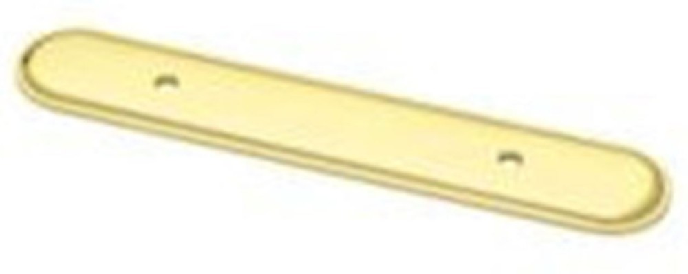 Pull Backplate Bright Brass Plated Oval - 3"
