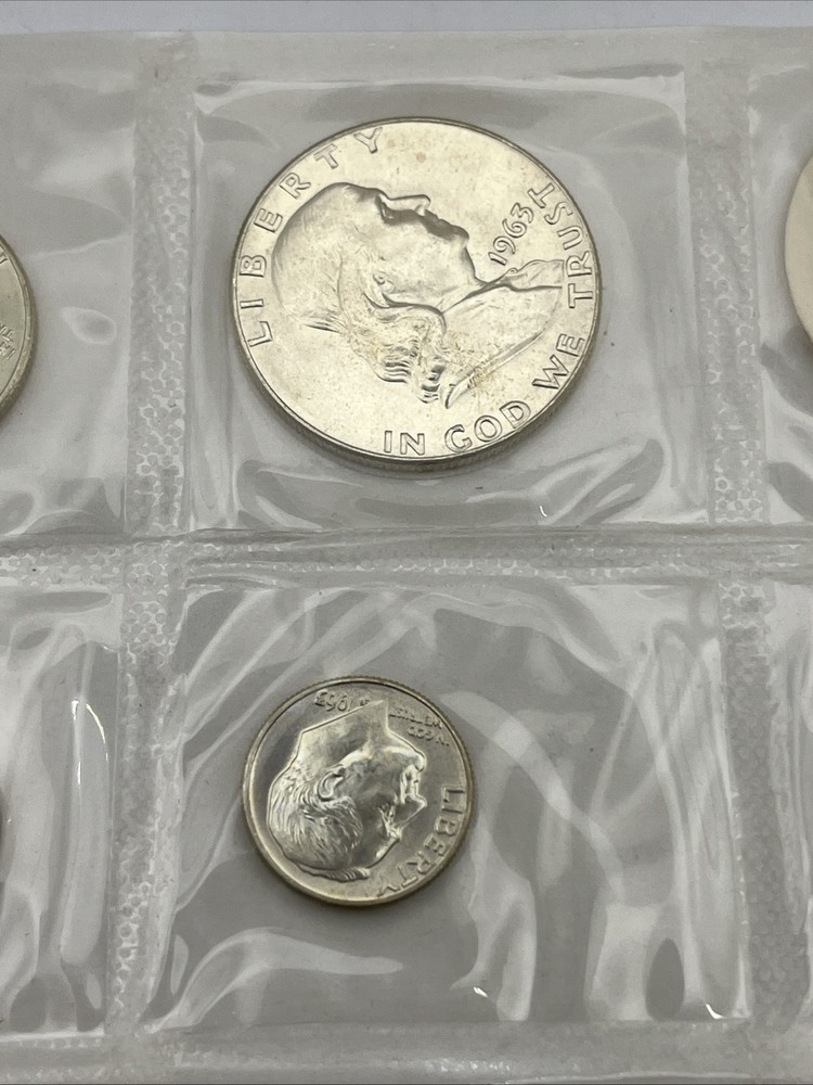 1963 US Silver Mint Sets Both P &D With Envelope