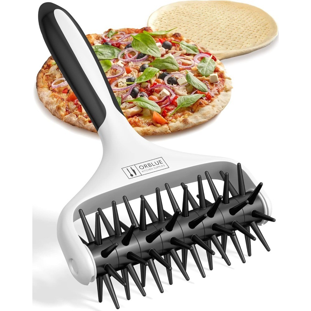 Pizza Dough Docker Pastry Roller with Spikes Professional Kitchen Tool Prevents