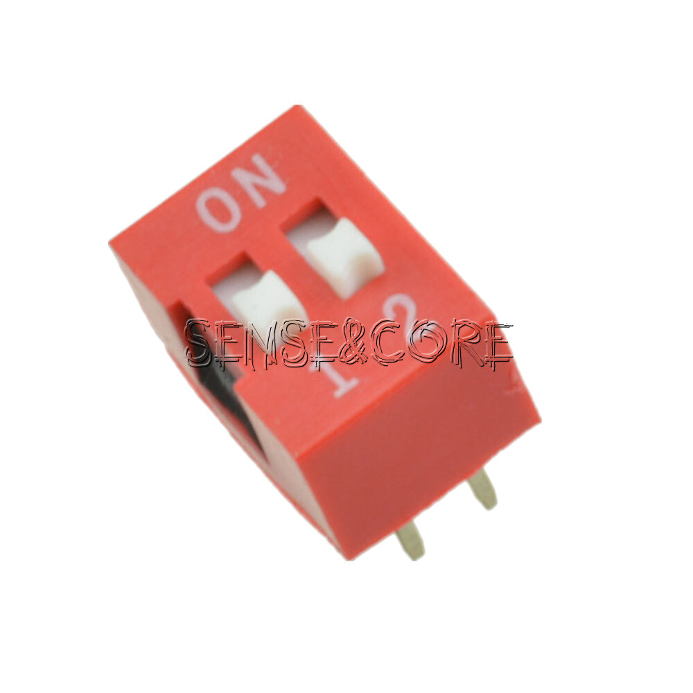 20PCS 2.54mm 2-Position Way DIP Slide Type Switch Module Red Pitch-