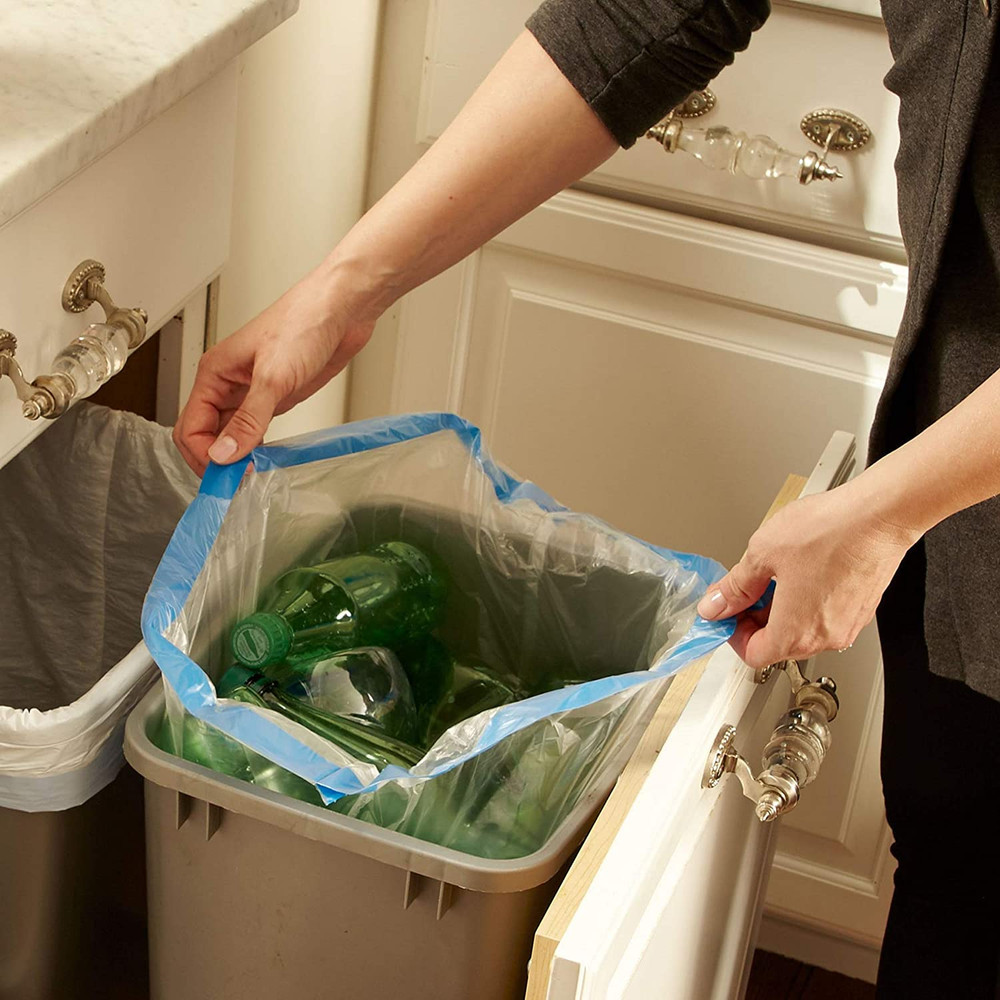 Hefty Recycling Trash Bags, Clear, 13 Gallon, 60 Count