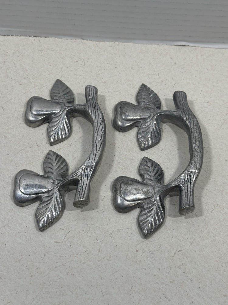 Vintage HTF Rustic Leaf And Vine/ Pear Pull / Handle Hardware Set