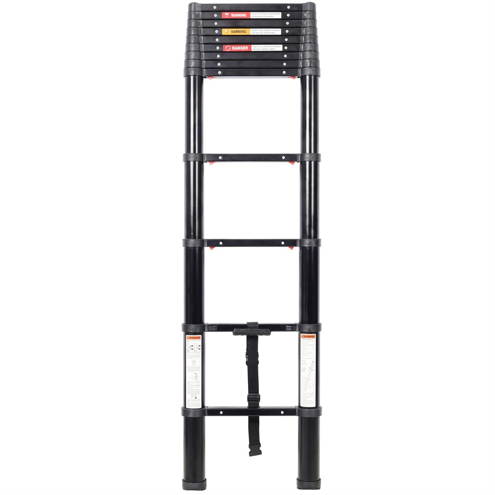 12.5FT Telescoping Step Ladder 330LBS Capacity Aluminum Extension Multi-Purpose