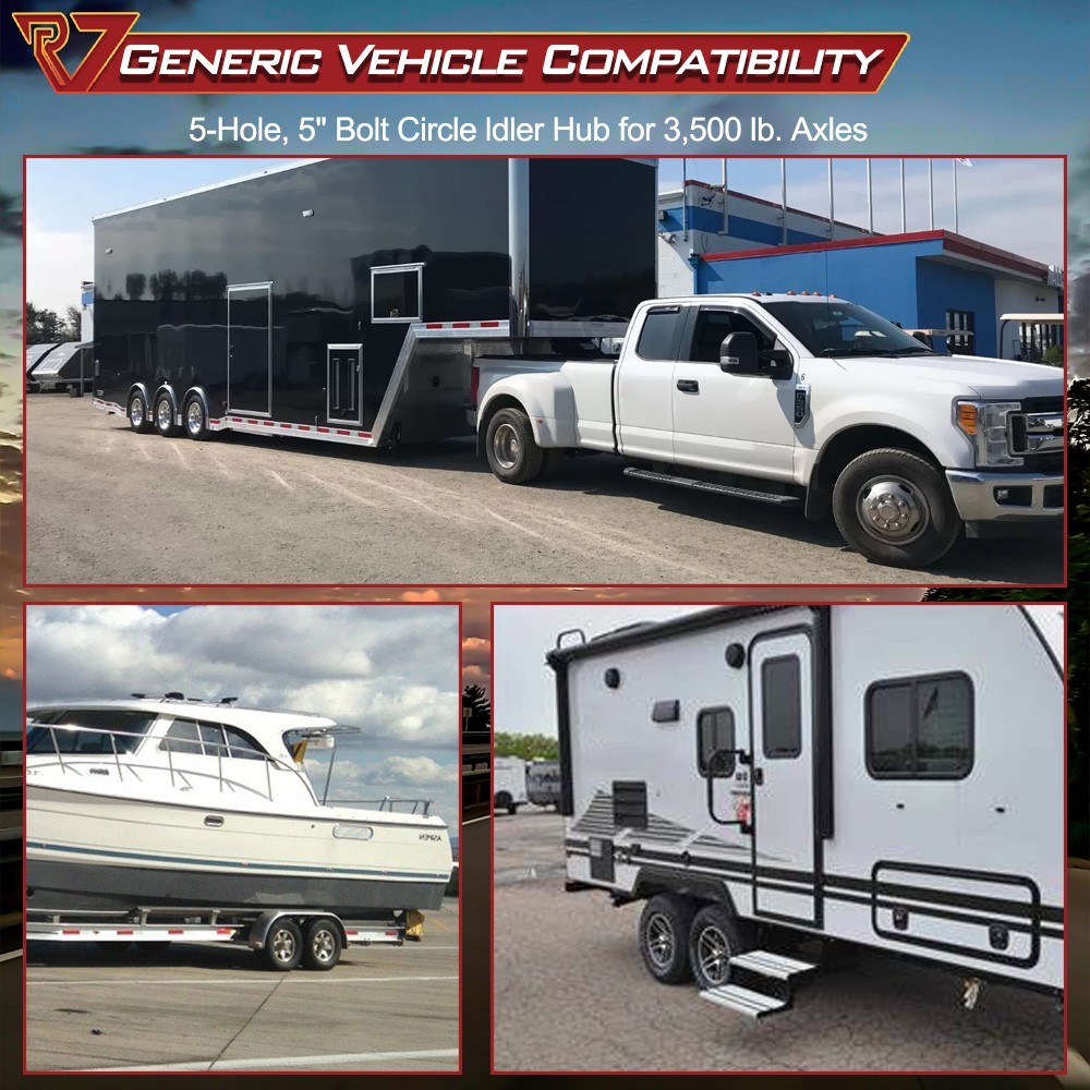 10" x 2.25" Trailer Hub Drum Kit 5 x 4.5" Bolt Pattern for 3500 lbs Axle 4 Sets