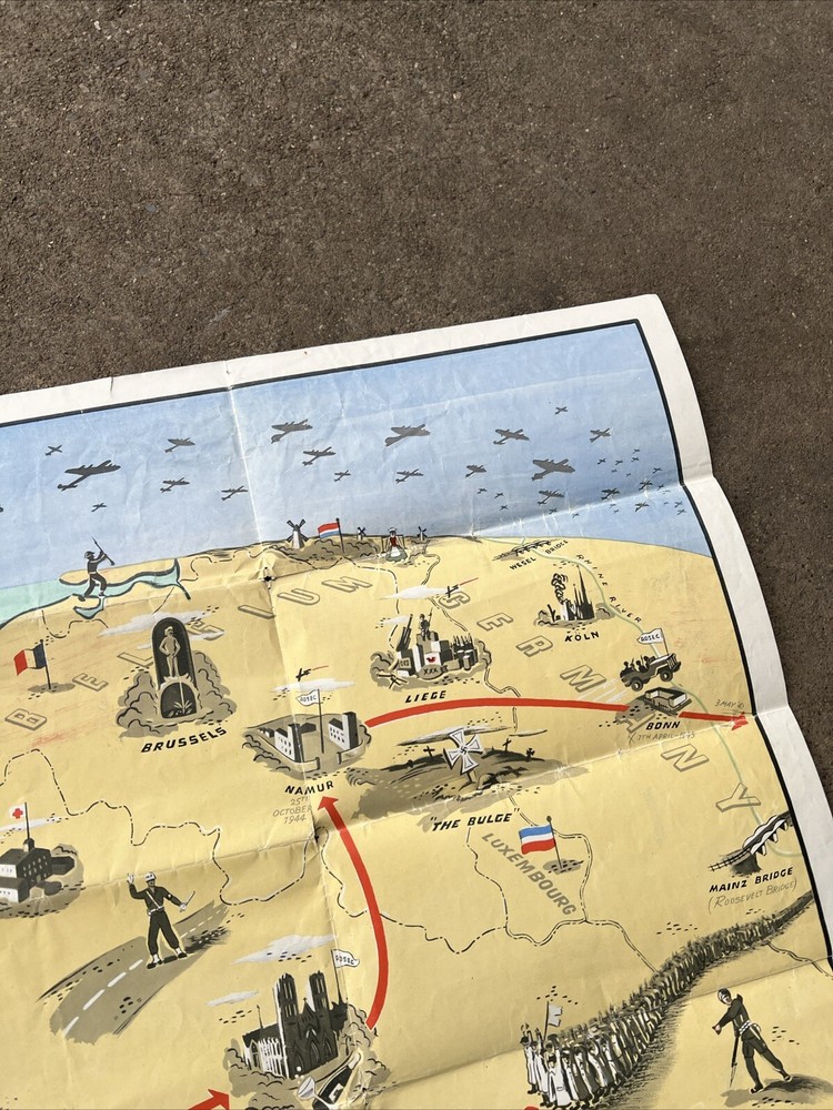 WW2 US Army Adsec In Action Map (KB
