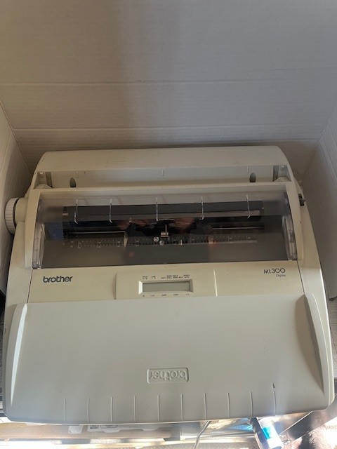 Brother Model ML300 Electronic Typewriter Word Processor With Keyboard cover