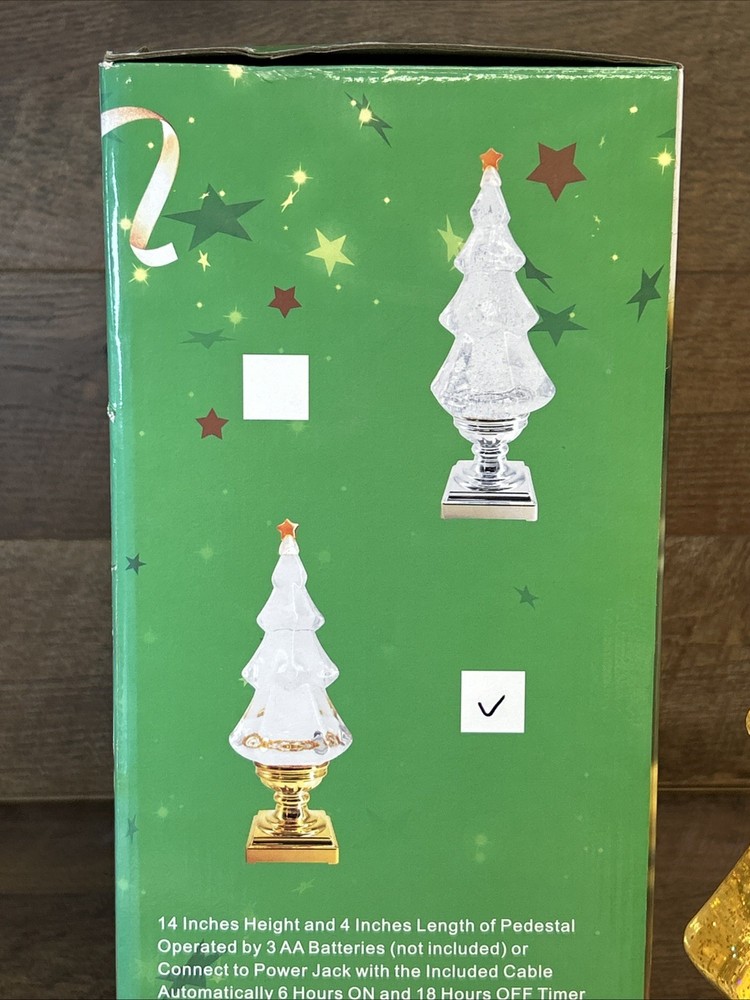 eldnacele Water Glittering Spinning Led christmas tree