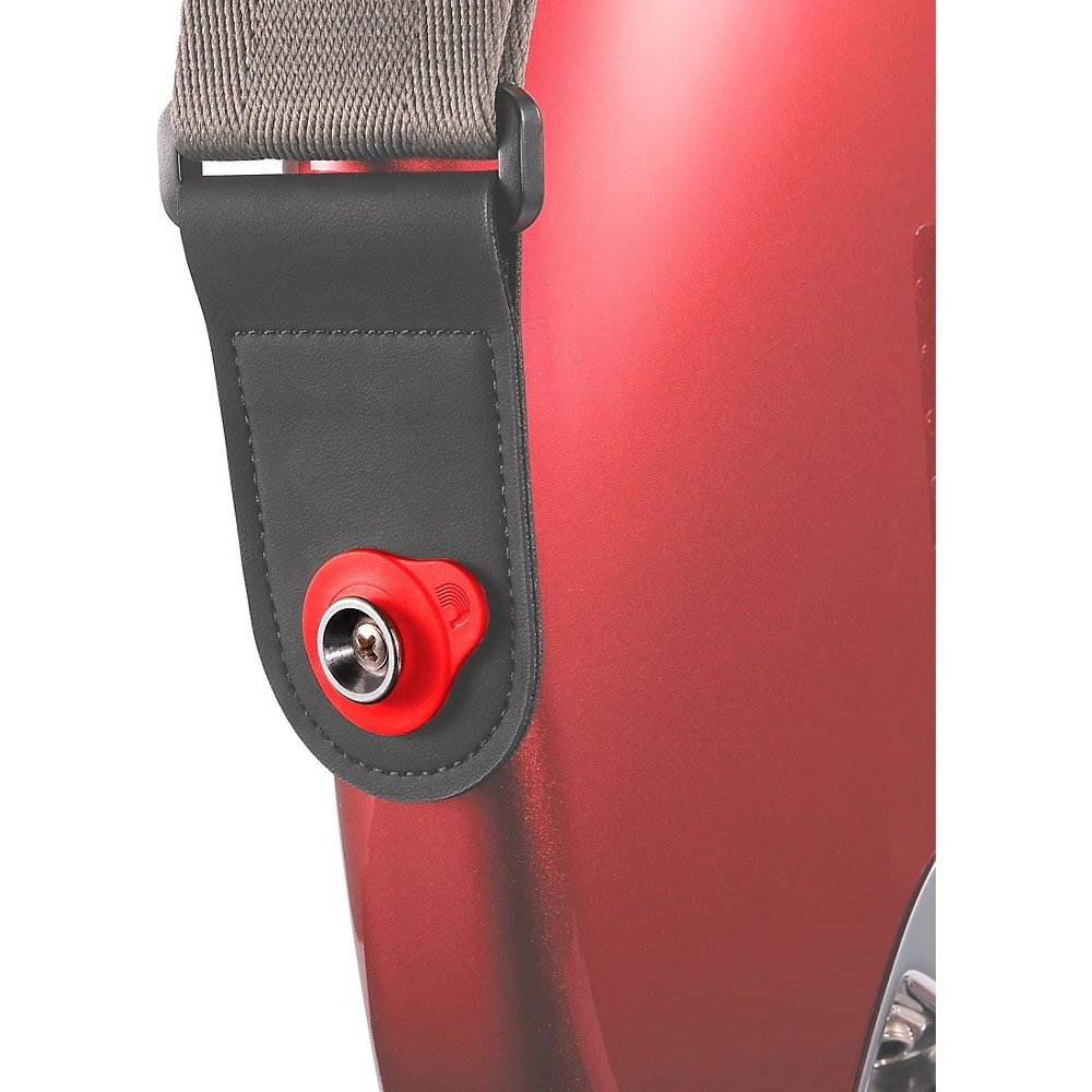 D'Addario Flex Lock Strap Blocks Red