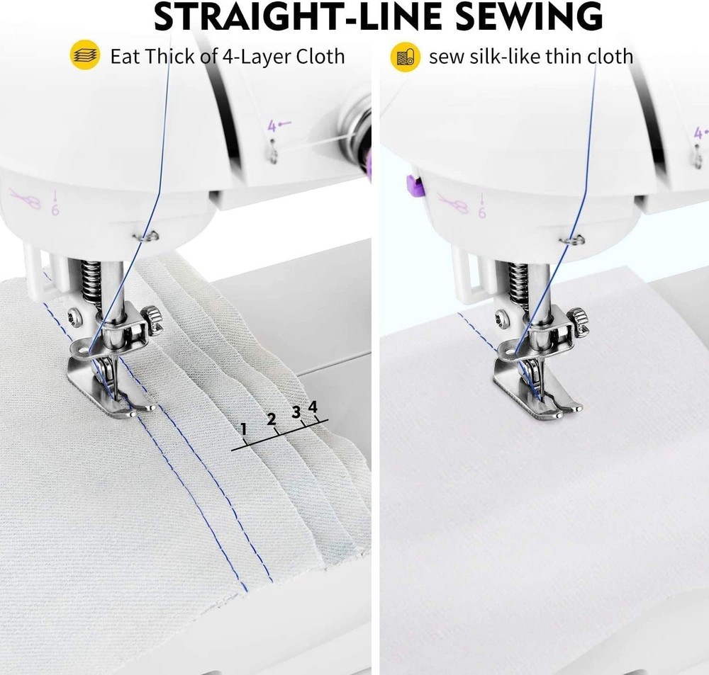 Electric Mini Sewing Machine for Beginners with Dual Speed Adjustable Feature