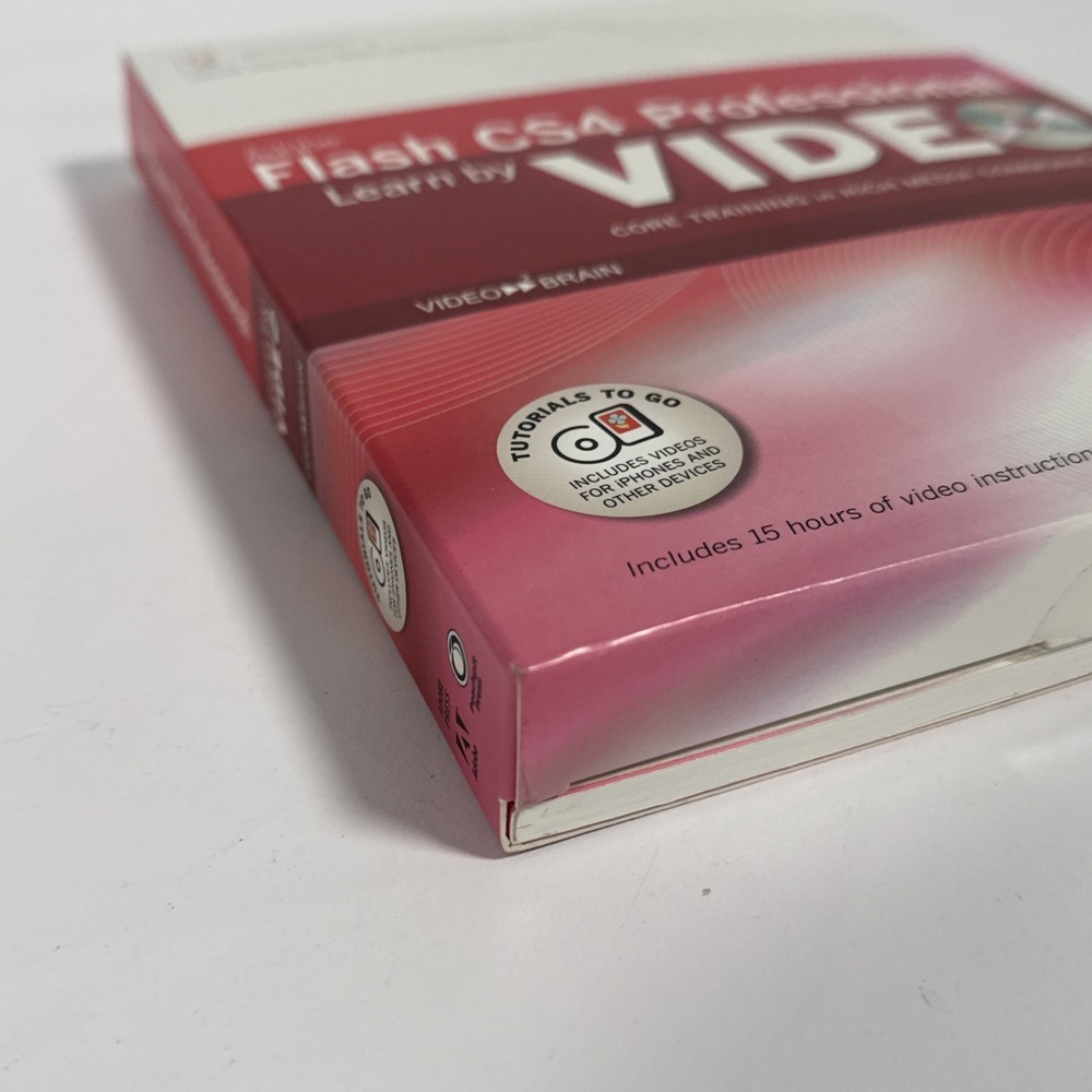 Adobe Flash CS4 Professional Learn by Video Training DVD-Rom Mac Windows Linux