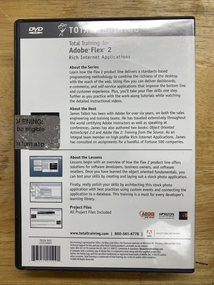 Total Training For Adobe Flex 2 Rich Internet Applications 2-DVD Set