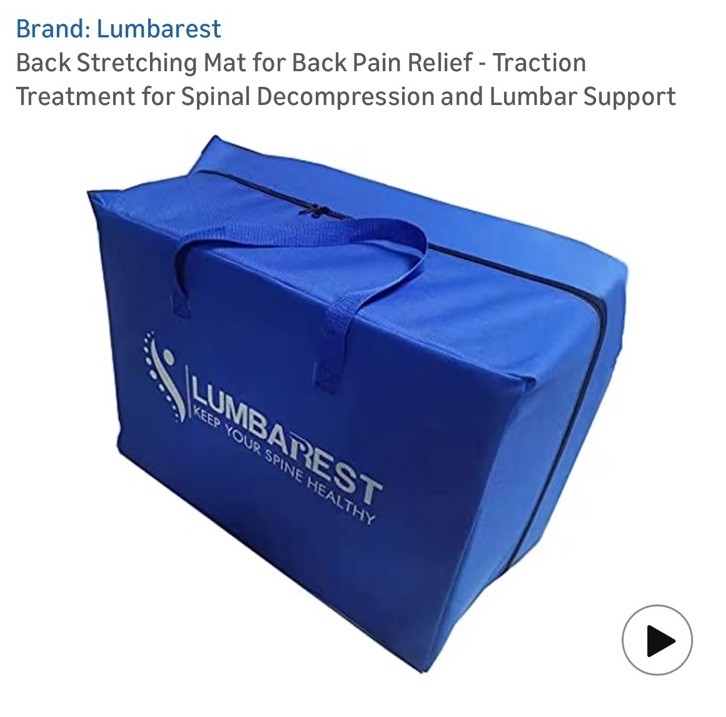 Lumarest Back Stretching Mat for Spinal Decompression and Lumbar Support