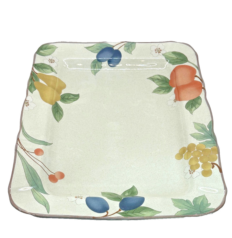 Fruit Panorama by Mikasa 13.75" Rectangular Serving Platter Country Classics