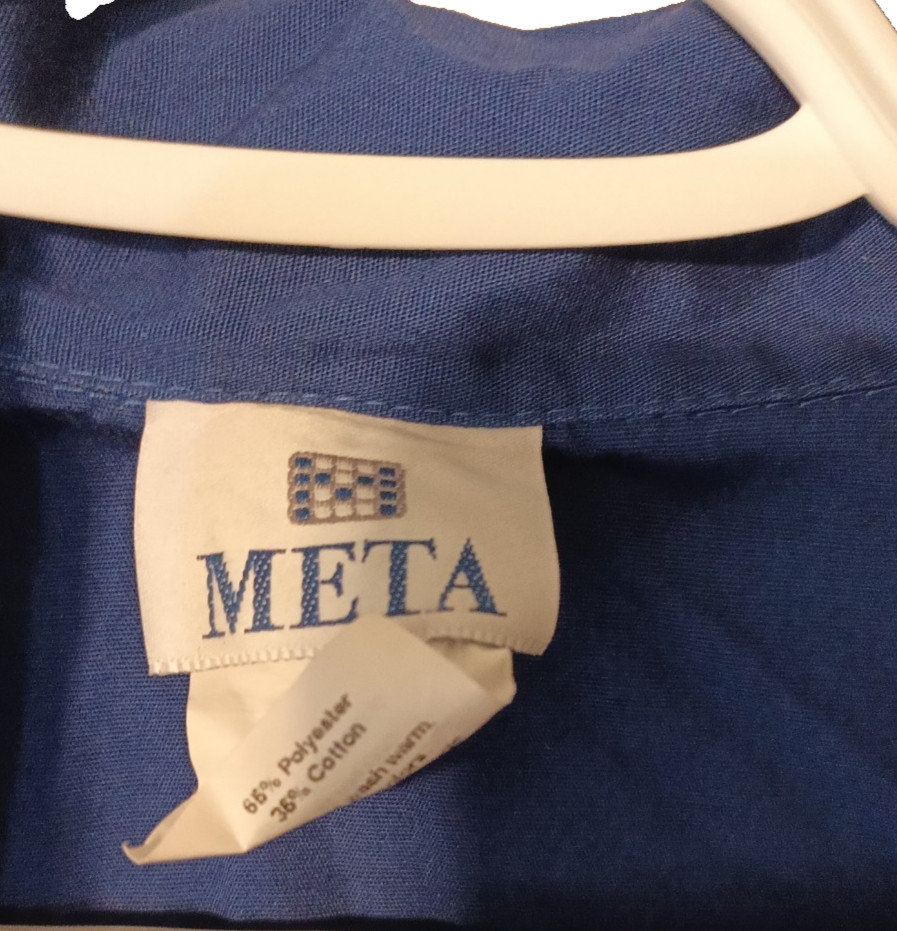Unisex Meta Lab Coat Blue Size Medium