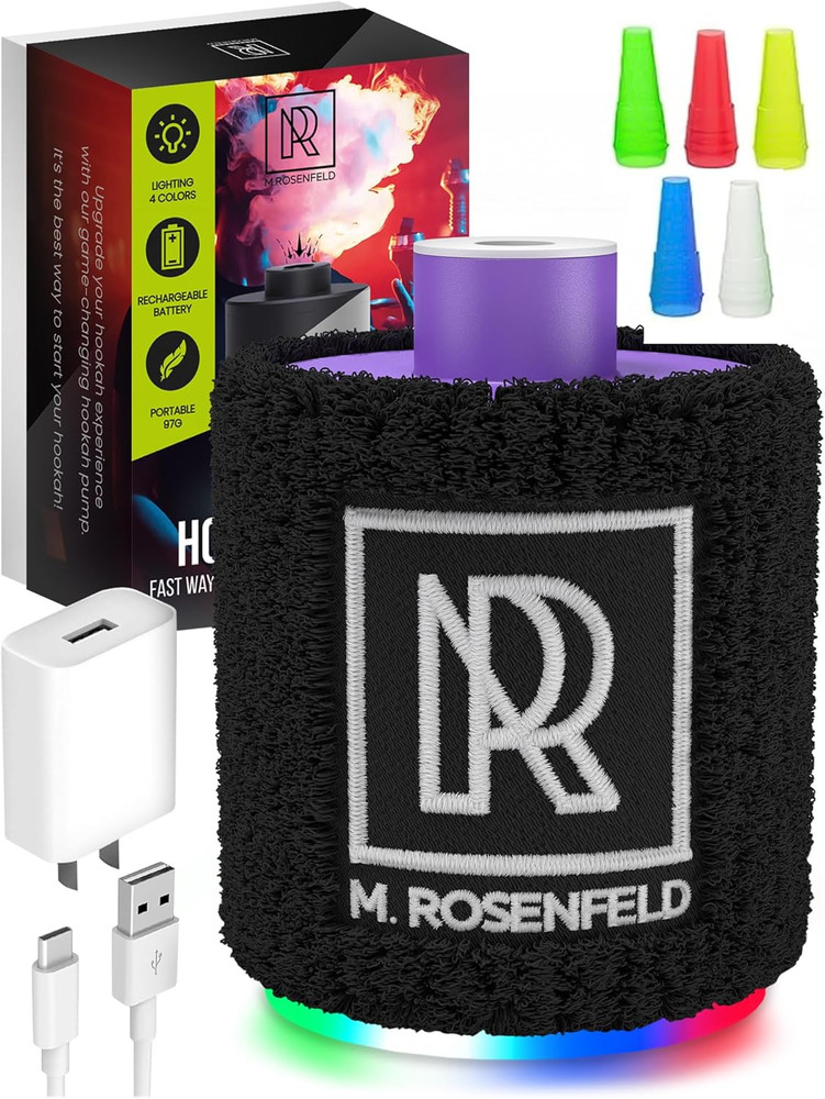 Purple Mini Hookah Pump Hookah Starter with Rechargeable Battery - Electric H...