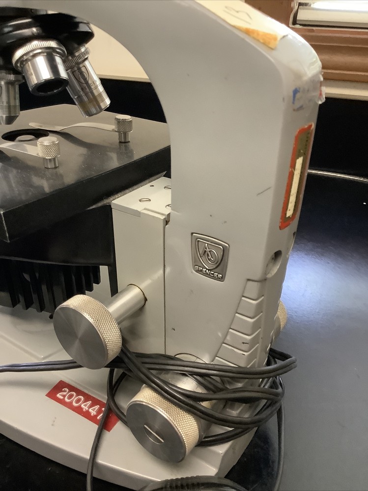 American Optical AO Spencer Microscope w/ 3 Objective Lens