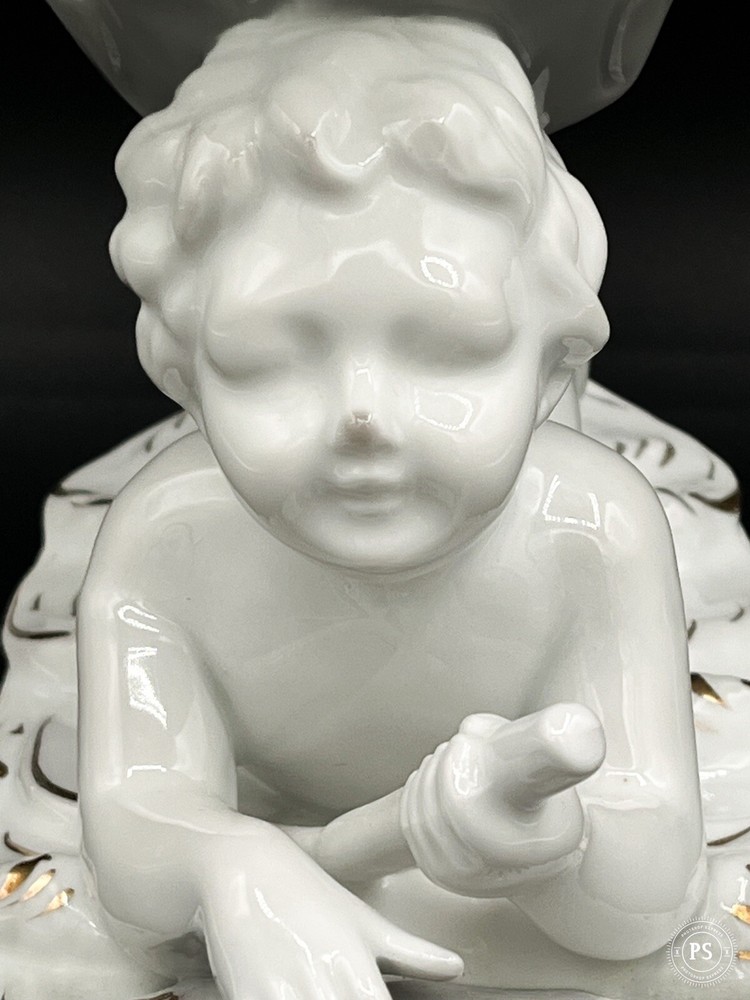 Isco, “RHM?”, Porcelain Shell & Putti Serving Dish