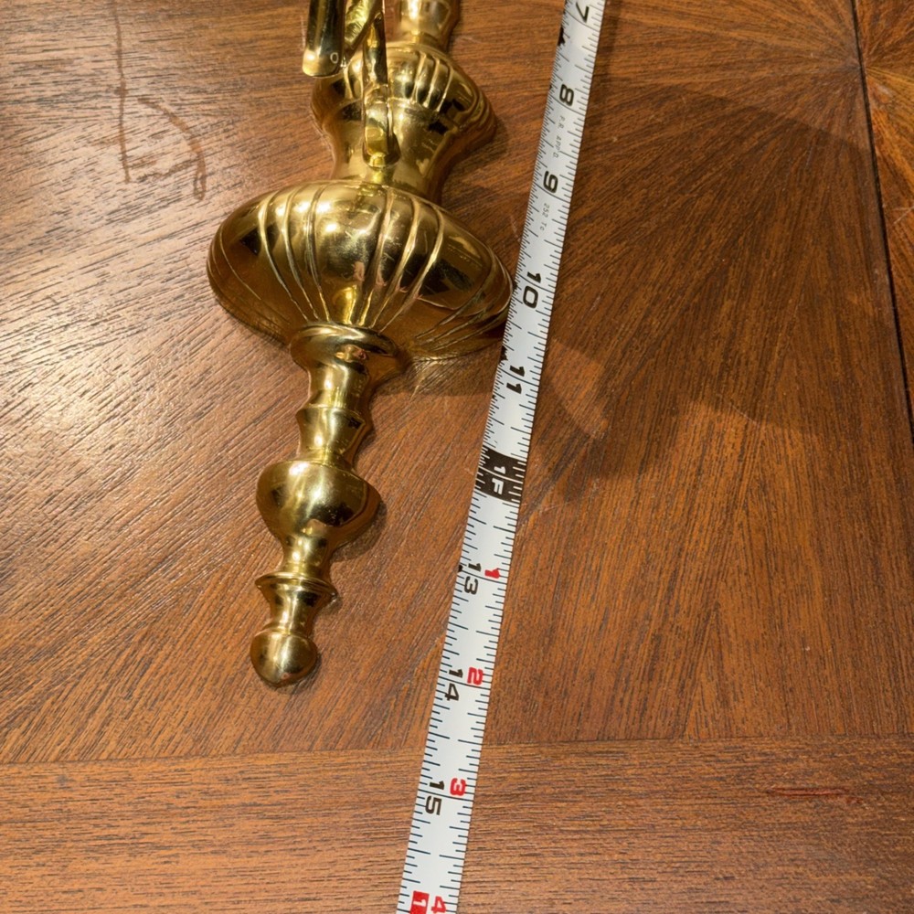 Vintage Brass Wall Sconce 14”