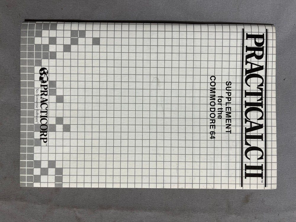 Vintage PRACTICALC II Practicorp Spreadsheet S. Ruby Commodore 64 Disk Box 1984
