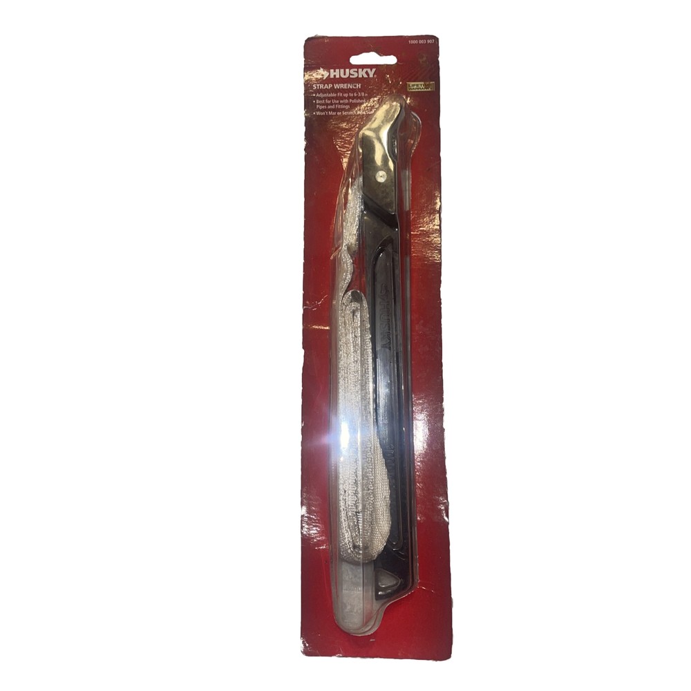 Husky Strap Wrench Adjustable Fit up to 6-3/8 in Capacity