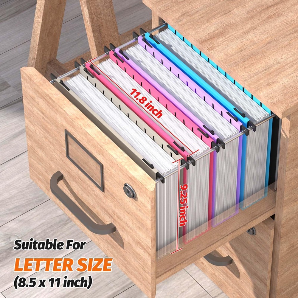 Extra Capacity Plastic Hanging File Folder, 12 Pack Reinforced Hang Folders L...