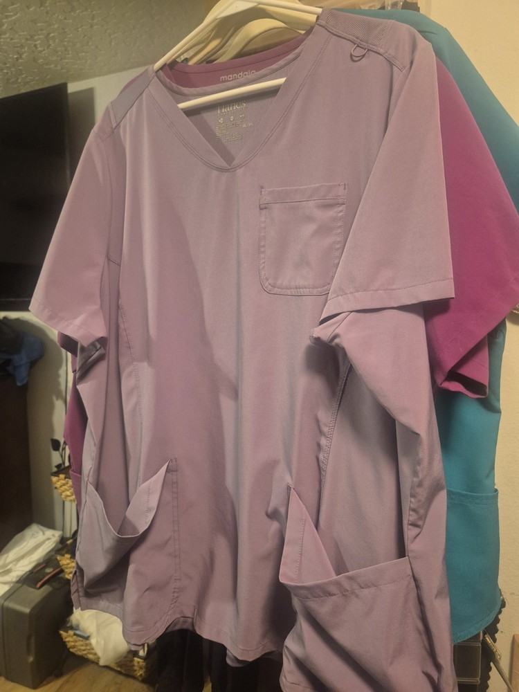 Plus Size Women's Scrub Tops