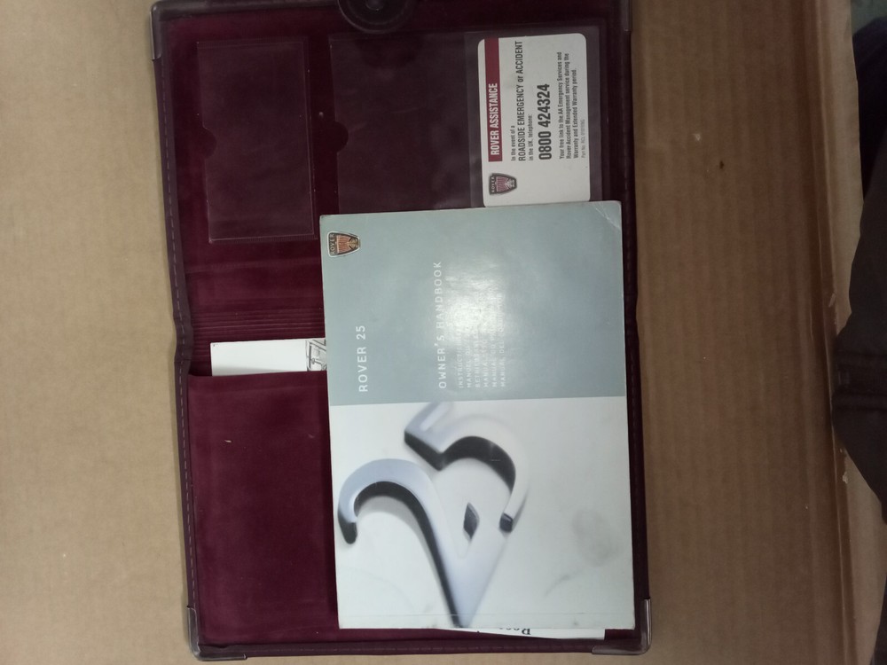 Rover 25 Owners Handbook & Wallet Manual Book Pack