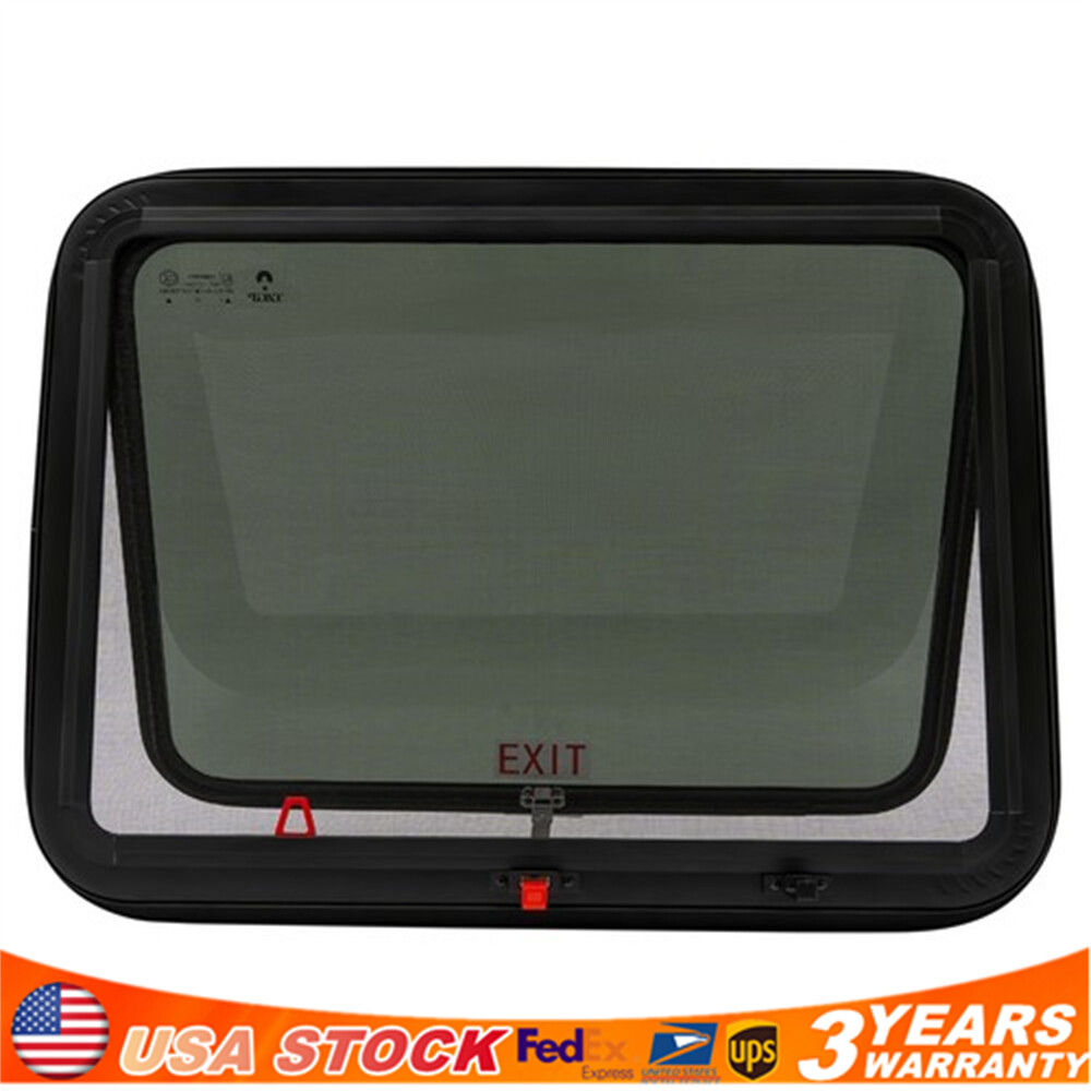 30" W *22" H RV Exit Window For Camper Emergency Push Out Window Tempered Glass
