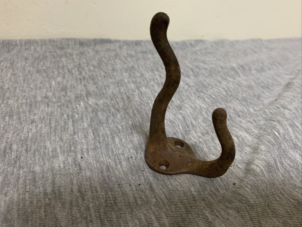 Vintage Cast Brass Double Coat Hook